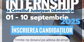 Internship 2025 la Consiliul Județean Dâmbovița – 9 posturi disponibile pentru tineri absolvenți