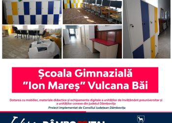 Educația, prioritate pentru Consiliul Județean Dâmbovița: mobilier modern pentru școli și grădinițe