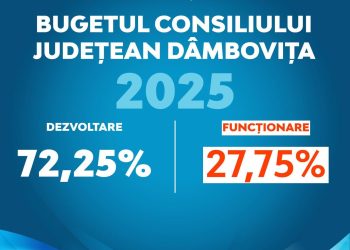 72% din buget direcționat către dezvoltare – administrația județului Dâmbovița demonstrează prin fapte că investițiile sunt prioritatea, nu risipa!