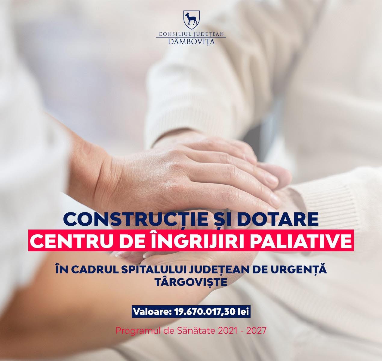 Corneliu Ștefan, președintele CJD Dâmbovița, anunță o nouă investiție majoră în sănătate: construirea Centrului de Îngrijiri Paliative Gura Ocniței, în valoare de peste 19,6 milioane lei