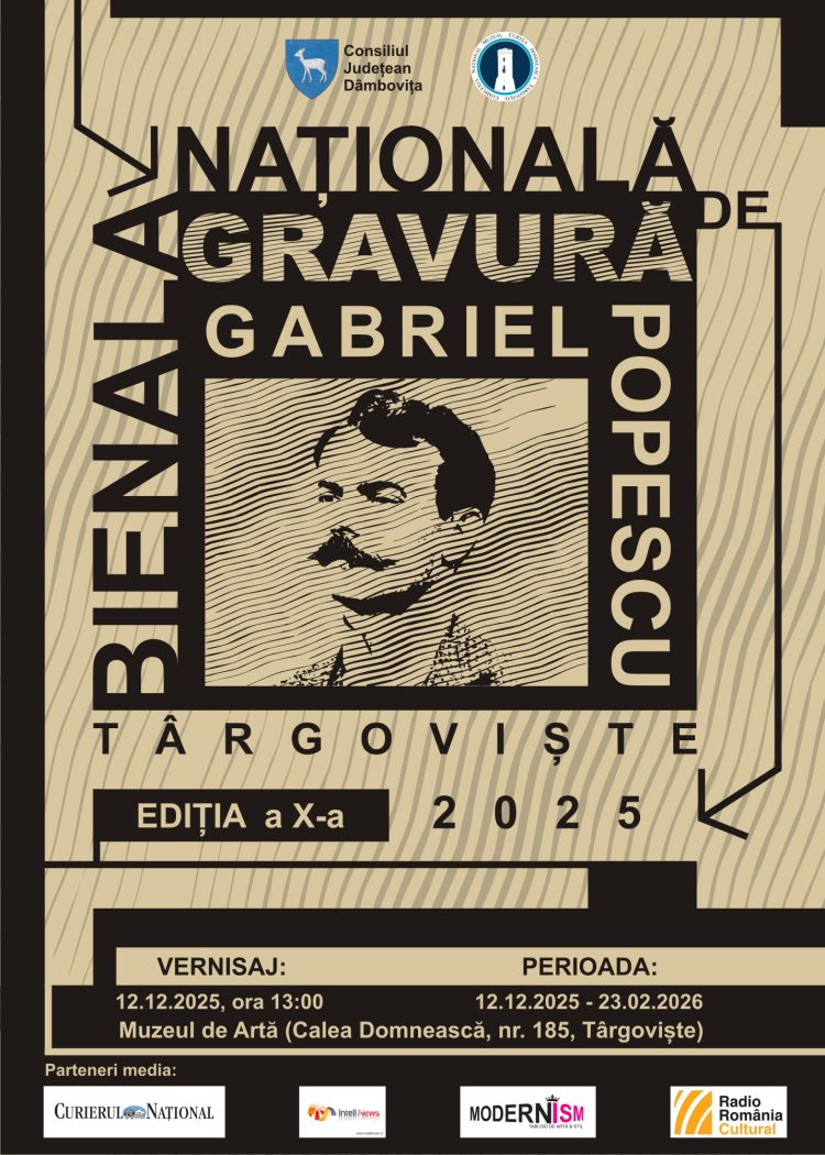 ÎNCEP ÎNSCRIERILE PENTRU EDIŢIA A X-A  A BIENALEI NAŢIONALE DE GRAVURĂ „GABRIEL POPESCU” (2025)