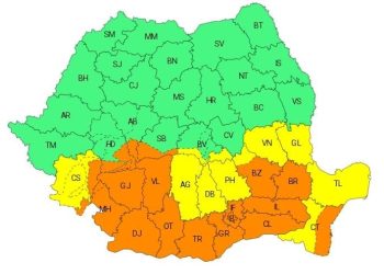 Cod Galben de ploi abundente, vânt puternic și risc de inundații în județul Dâmbovița