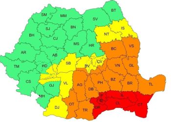 Cod portocaliu de ploi torențiale – măsuri de precauție în comuna Butimanu