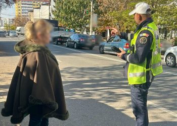 Acțiune preventivă pentru protecția pietonilor, desfășurată de polițiștii rutieri dâmbovițeni