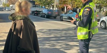 Acțiune preventivă pentru protecția pietonilor, desfășurată de polițiștii rutieri dâmbovițeni