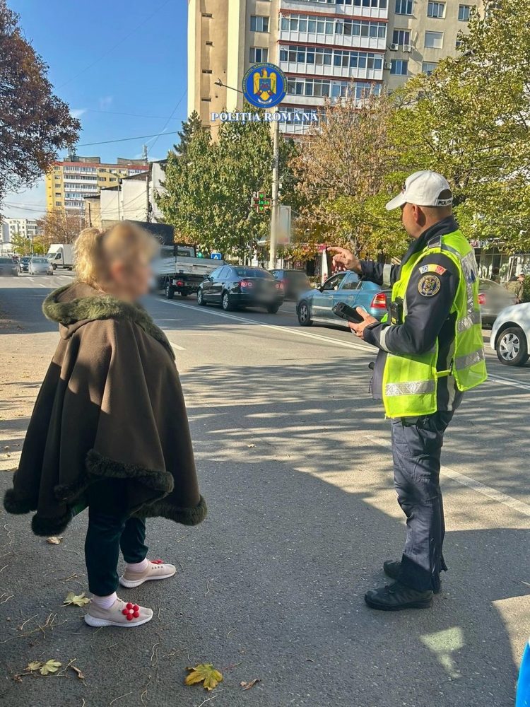 Acțiune preventivă pentru protecția pietonilor, desfășurată de polițiștii rutieri dâmbovițeni