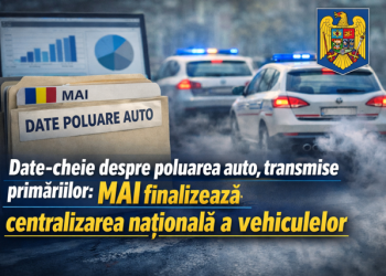 Date-cheie despre poluarea auto, transmise primăriilor: MAI finalizează centralizarea națională a vehiculelor
