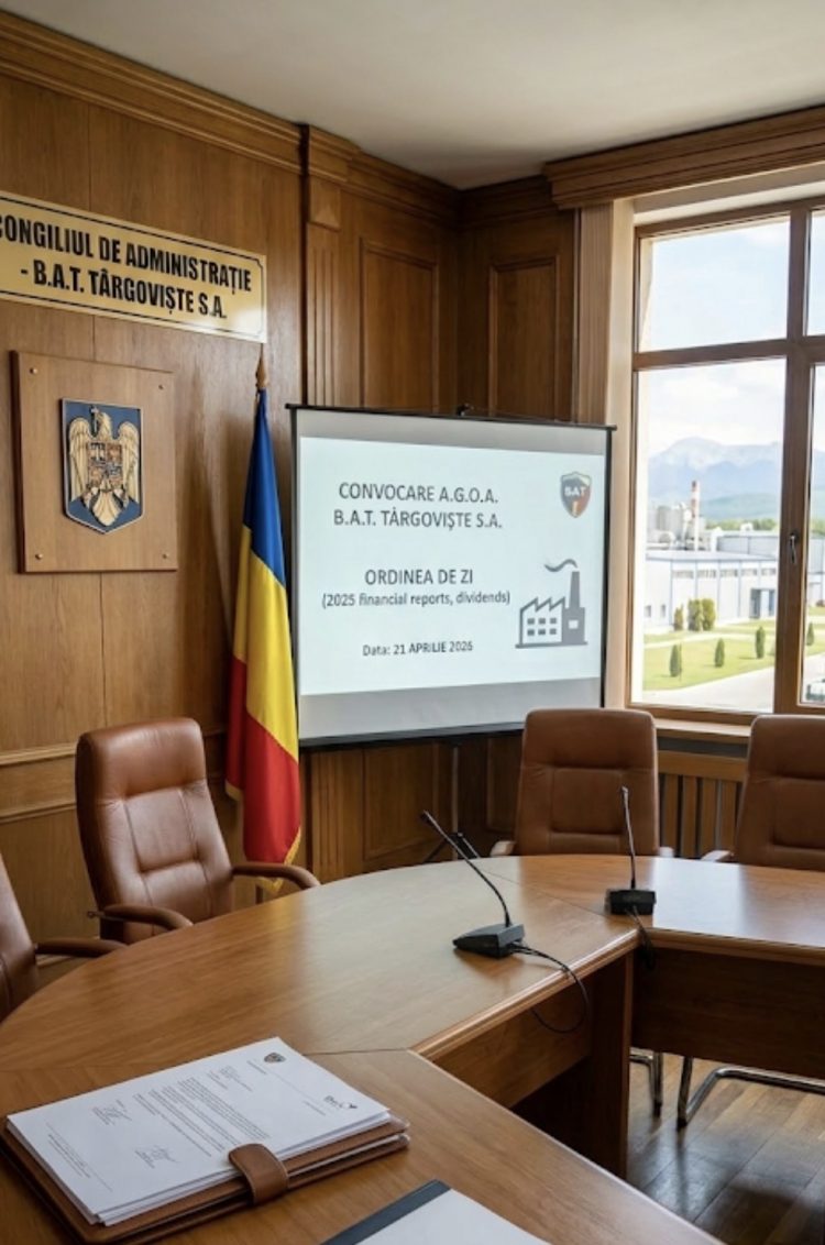 Convocarea Adunării Generale Ordinare a Acționarilor (AGOA) – B.A.T. TÂRGOVIȘTE S.A.