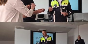 Educație rutieră la Liceul „Goga Ionescu” din Titu: polițiștii le-au explicat elevilor pericolele din trafic