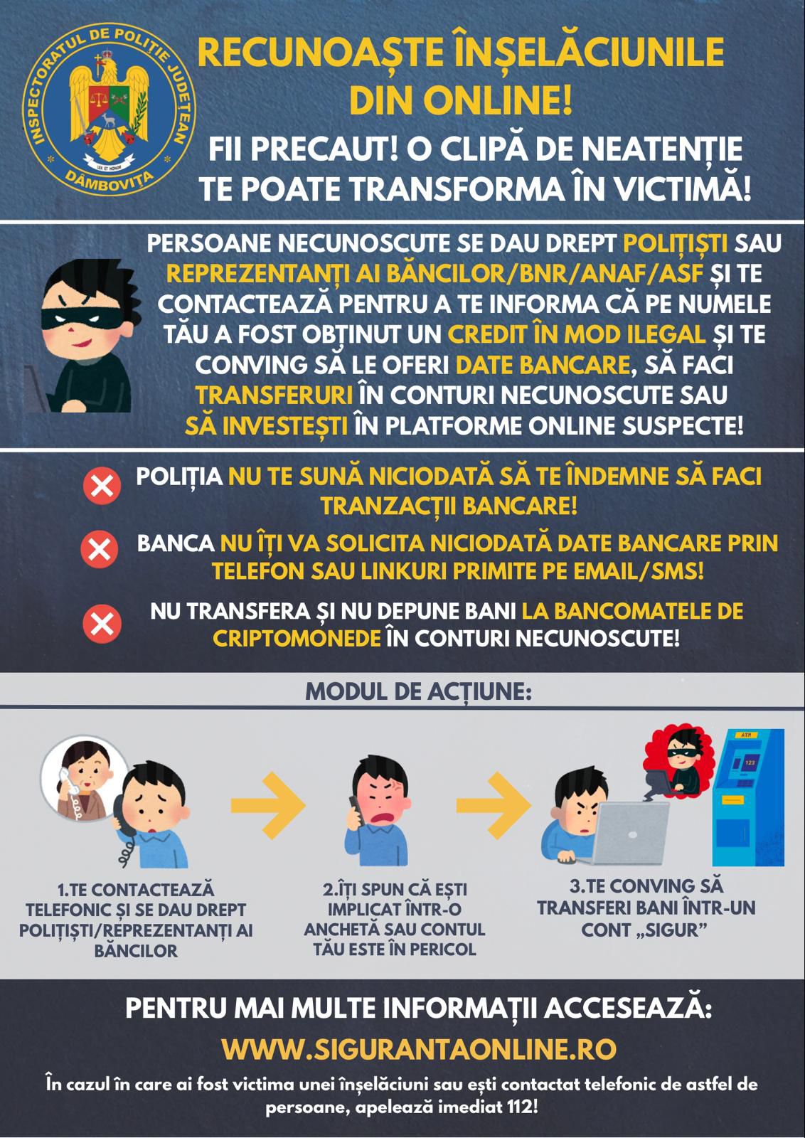 Atenție! Noi metode de înșelăciune online în numele instituțiilor publice și al investițiilor false