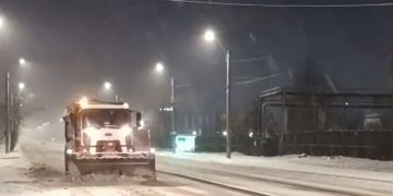 Intervenții de deszăpezire în municipiul Târgoviște