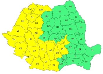 Cod Galben în județul Dâmbovița: Instabilitate atmosferică și cantități însemnate de apă până marți