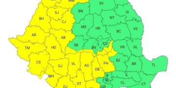 Cod Galben în județul Dâmbovița: Instabilitate atmosferică și cantități însemnate de apă până marți