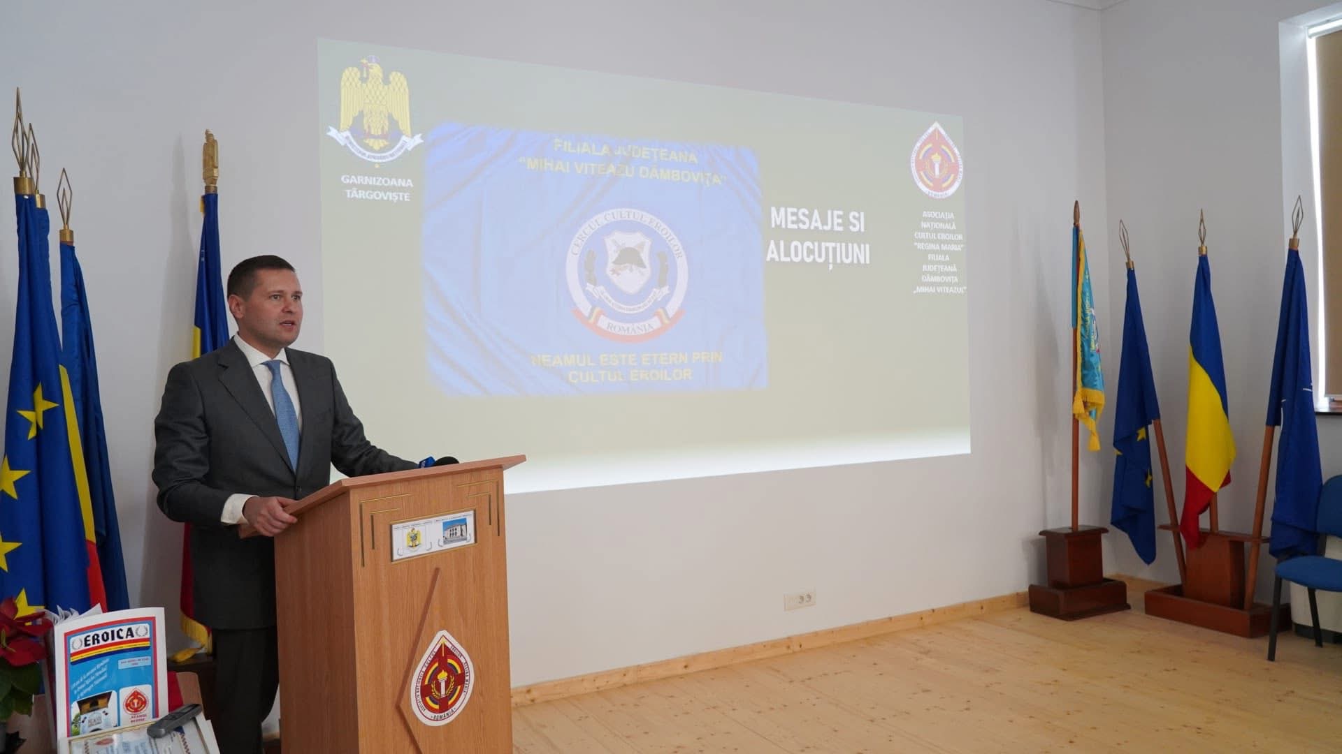 Corneliu Ștefan, președintele CJD, la simpozionul organizat cu ocazia Zilei Eroilor: „Cea mai mare formă de respect este să nu uităm cine suntem și de unde venim”