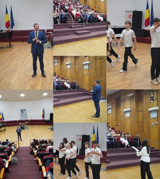Emoție și recunoștință: Președintele CJD, Corneliu Ștefan, alături de profesori și elevi la aniversarea Colegiului Național „Constantin Carabella”