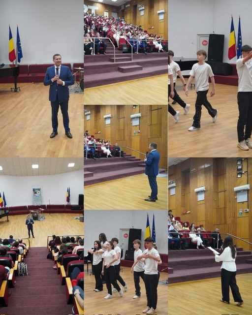 Emoție și recunoștință: Președintele CJD, Corneliu Ștefan, alături de profesori și elevi la aniversarea Colegiului Național „Constantin Carabella”