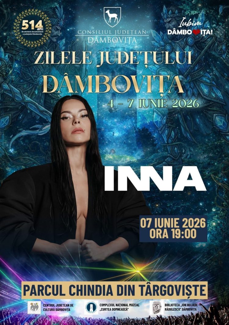 INNA încinge atmosfera la Târgoviște! Super-concert în Parcul Chindia, de Zilele Județului Dâmbovița