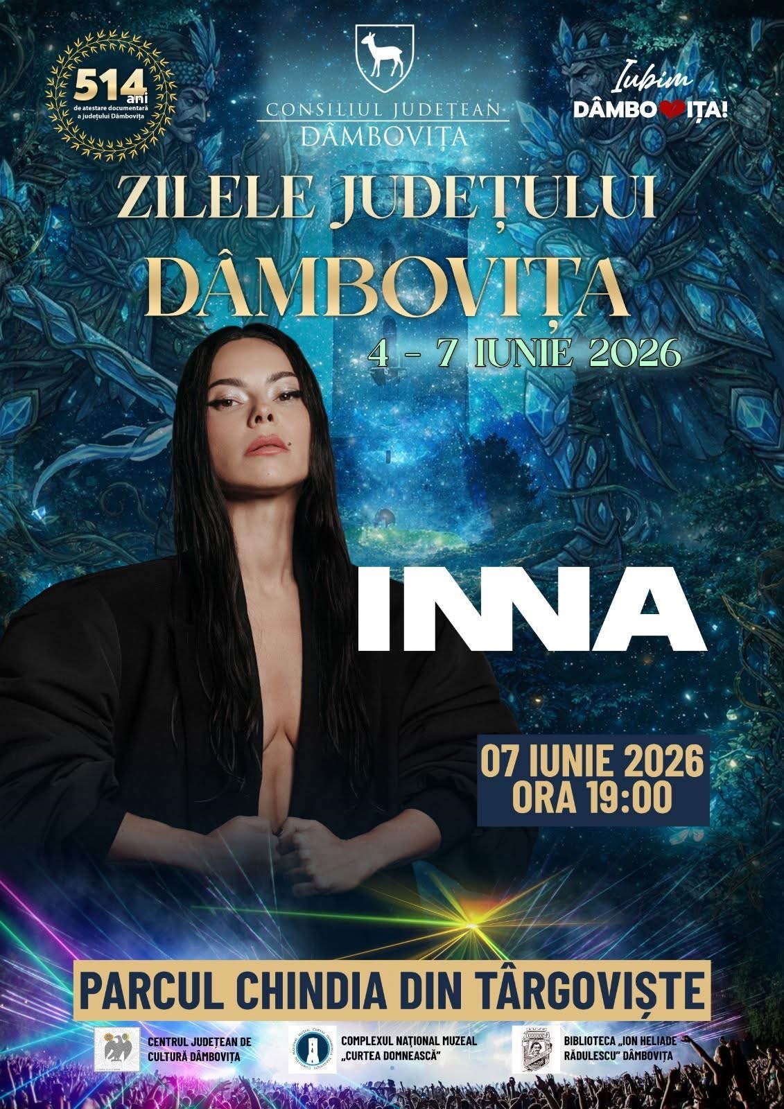 INNA încinge atmosfera la Târgoviște! Super-concert în Parcul Chindia, de Zilele Județului Dâmbovița