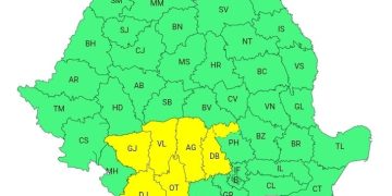 Cod Galben în Dâmbovița, sâmbătă 9 mai, între orele 03:00 și 13:00: Ploi Torențiale, Vijelii și Grindină