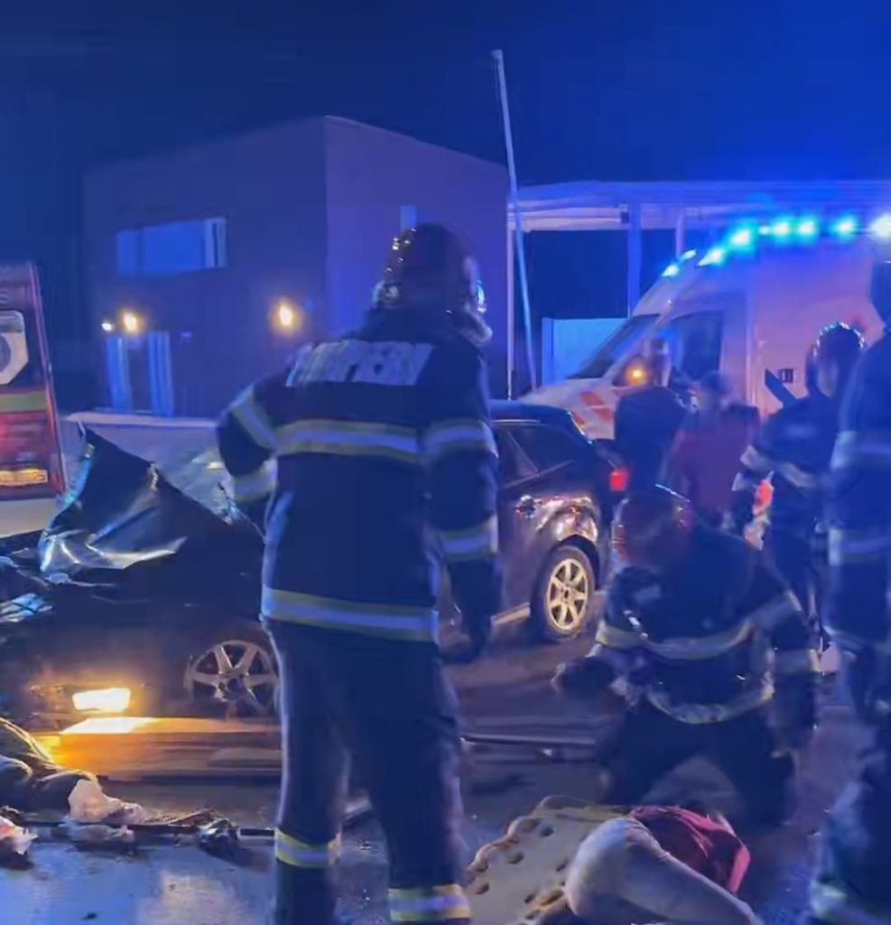 Accident grav pe Șoseaua Găești din Târgoviște: cinci persoane, dintre care trei copii, au ajuns la spital