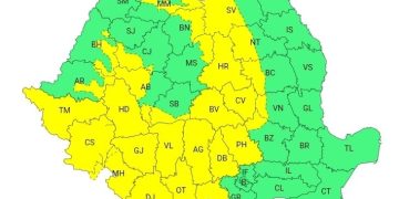 Cod galben de furtuni și ploi torențiale în Dâmbovița până la ora 21:00