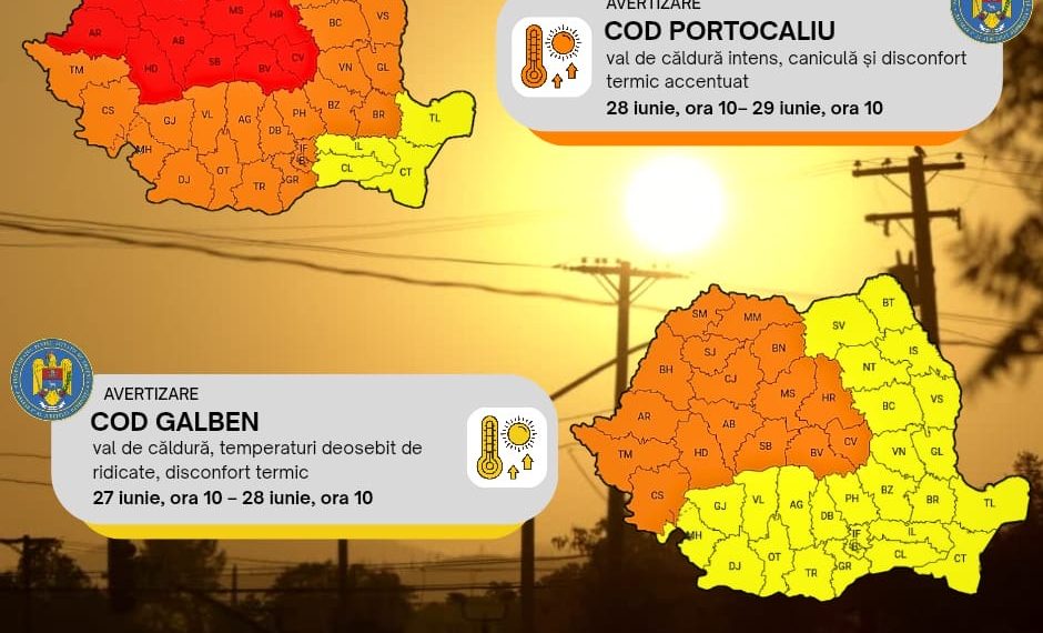 Dâmbovița, sub asediul caniculei! Cod Galben urmat de Cod Portocaliu, temperaturi de până la 38°C