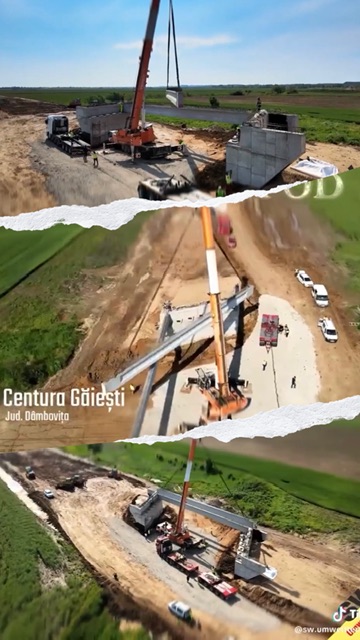 Un nou pas important pentru infrastructura din Dâmbovița: Se montează primele grinzi la Centura orașului Găești