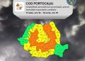 DÂMBOVIȚA, SUB COD PORTOCALIU DE VREME SEVERĂ: PLOI TORENȚIALE, VIJELII ȘI GRINDINĂ PÂNĂ MÂINE DIMINEAȚĂ