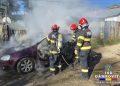 Autoturism cuprins de flăcări la I.L. Caragiale. Un bărbat a ajuns la spital