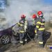 Autoturism cuprins de flăcări la I.L. Caragiale. Un bărbat a ajuns la spital