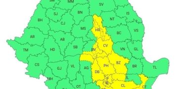 COD GALBEN de vreme severă în Dâmbovița! Averse torențiale, vijelii și grindină