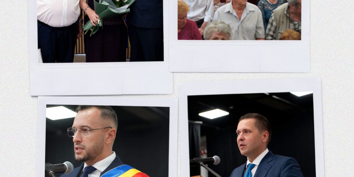 (Foto) Emoție la Găești! Cuplurile de aur au fost aplaudate în picioare la deschiderea Zilelor Orașului