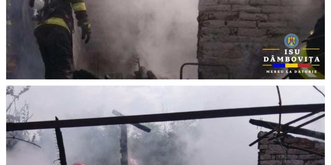 Incendiu la o anexă gospodărească din Slobozia: pompierii au lichidat flăcările, fără victime