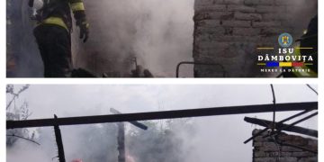 Incendiu la o anexă gospodărească din Slobozia: pompierii au lichidat flăcările, fără victime