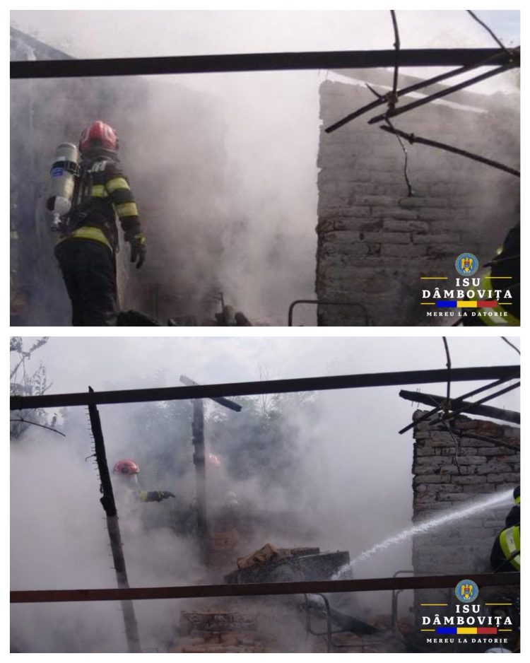 Incendiu la o anexă gospodărească din Slobozia: pompierii au lichidat flăcările, fără victime