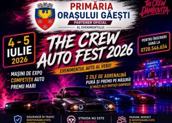 Găești devine, în acest weekend, capitala pasionaților de automobile! Primarul Alexandru Iorga invită comunitatea la „The Crew Auto Fest 2026”