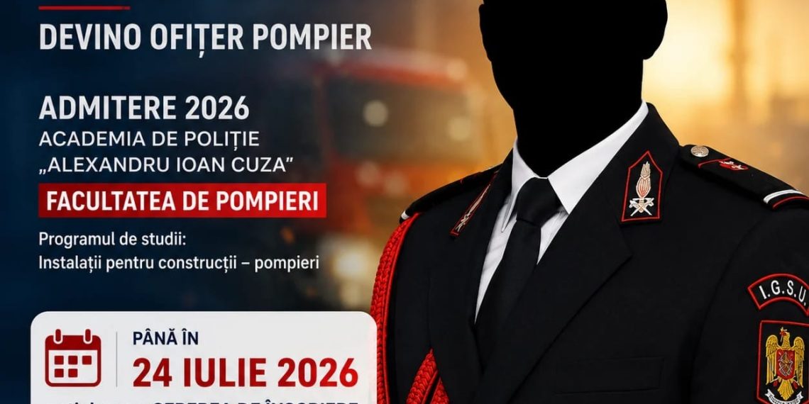 ISU Dâmbovița recrutează candidați pentru Facultatea de Pompieri din cadrul Academiei de Poliție