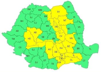 Alertă meteo: Cod Galben de instabilitate atmosferică în Dâmbovița până la ora 21:00