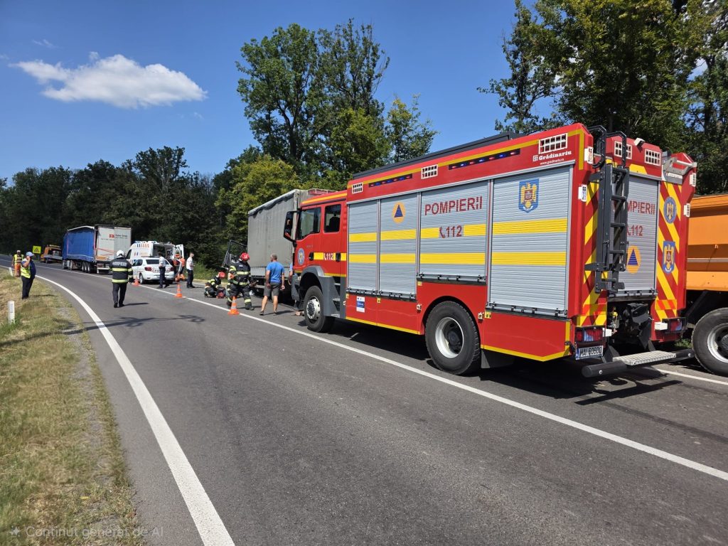 Accident grav la Dragodana! Un bărbat a rămas încarcerat, pompierii au intervenit de urgență