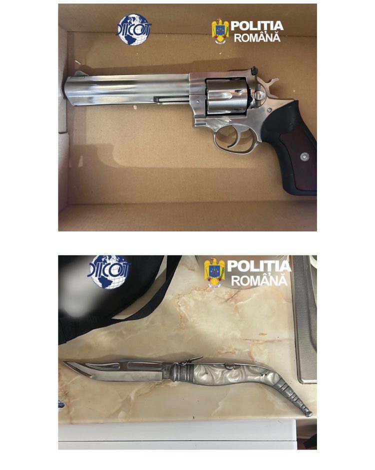 Tânăr de 22 de ani, prins în flagrant cu droguri. Polițiștii au găsit un revolver și 21 de cartușe la percheziții