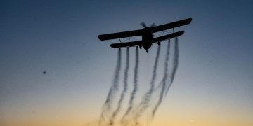 A DOUA ACȚIUNE DE COMBATERE A INSECTELOR PRIN PULVERIZARE AERIANĂ