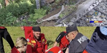 Accident cu motocicleta la Moroeni! O tânără a fost transportată la spital cu elicopterul SMURD