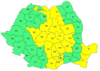COD GALBEN | Furtuni și averse torențiale în Dâmbovița