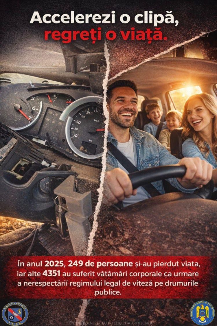 Acțiune de amploare în Dâmbovița pentru combaterea vitezei excesive: polițiștii intensifică verificările în trafic