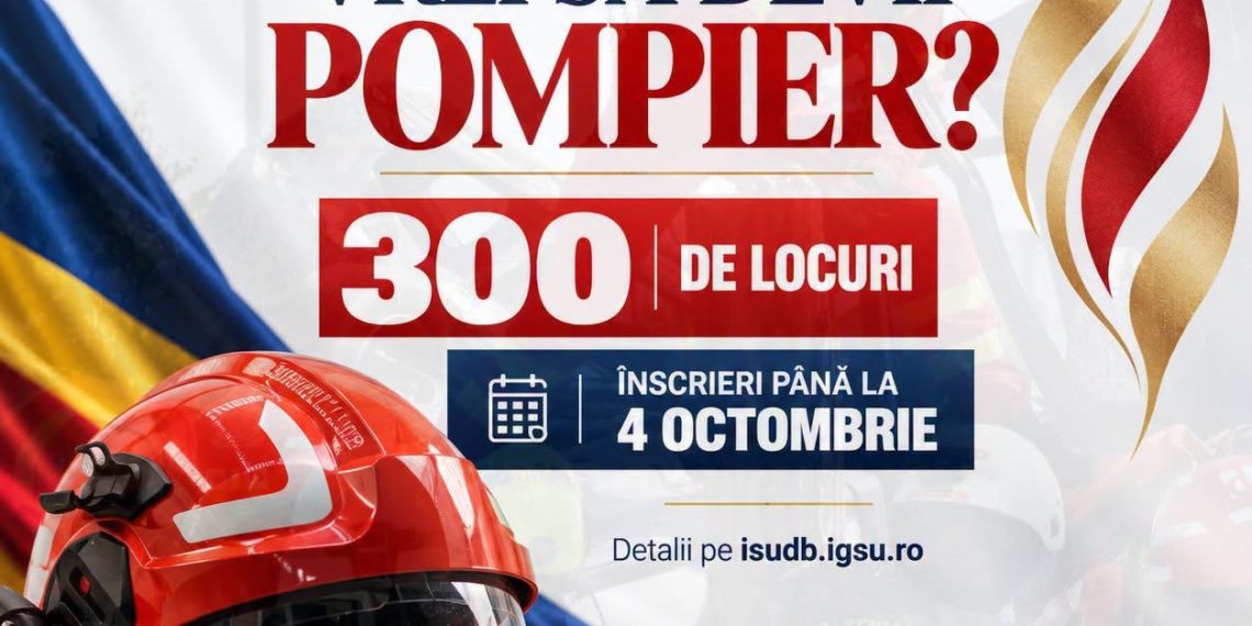 Vrei să devii pompier? 300 de locuri te așteaptă! Înscrierile au început la Școala de Pompieri Boldești
