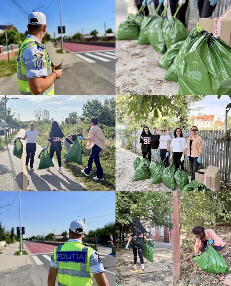 Polițiștii dâmbovițeni, umăr la umăr cu comunitatea pentru un mediu mai curat