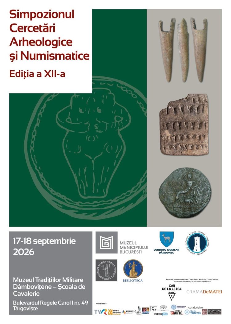 Muzeul Tradițiilor Militare Dâmbovițene – Școala de Cavalerie găzduiește cea de-a XII-a ediție a Simpozionului „Cercetări Arheologice și Numismatice”