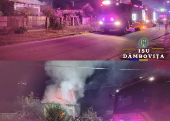 Incendiu devastator la o casă din Pătroaia Vale. Două persoane, asistate medical la fața locului