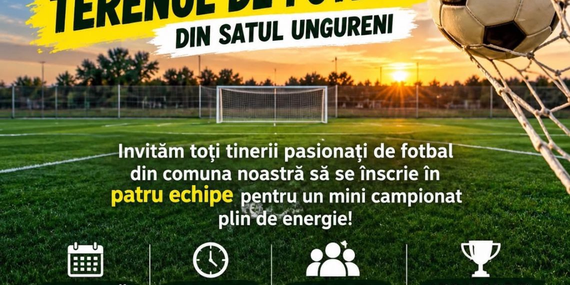 Butimanu dă startul fotbalului! Se inaugurează noul teren din Ungureni
