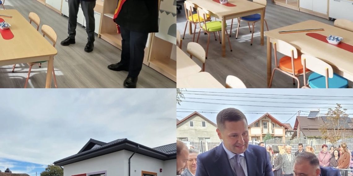 (Foto) Grădinița din Vulcana-Pandele, redeschisă după lucrări de reabilitare și modernizare. Investiții de peste 2,6 milioane de lei pentru educația copiilor